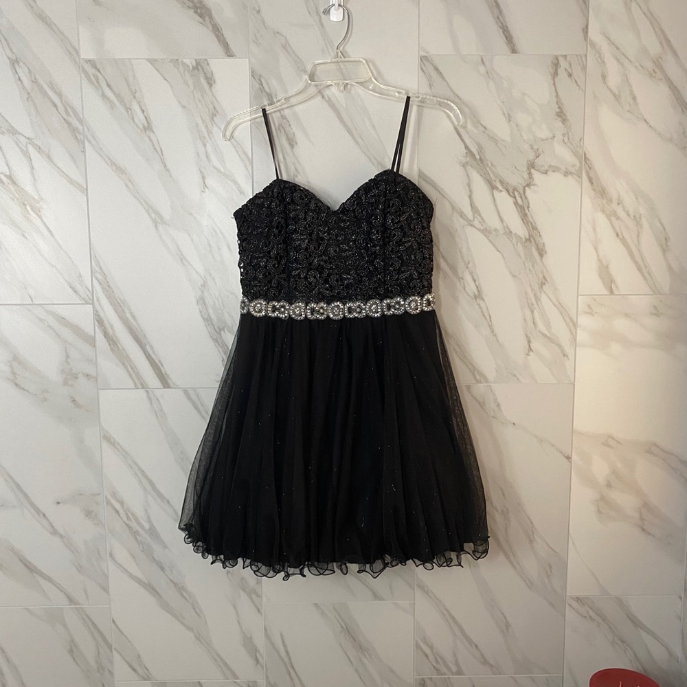 black sparkly dress